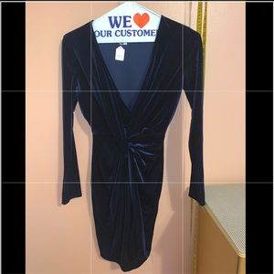 Navy Blue Velvet Women’s Dress Size Medium